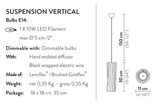 Accordéon Vertical Pendant