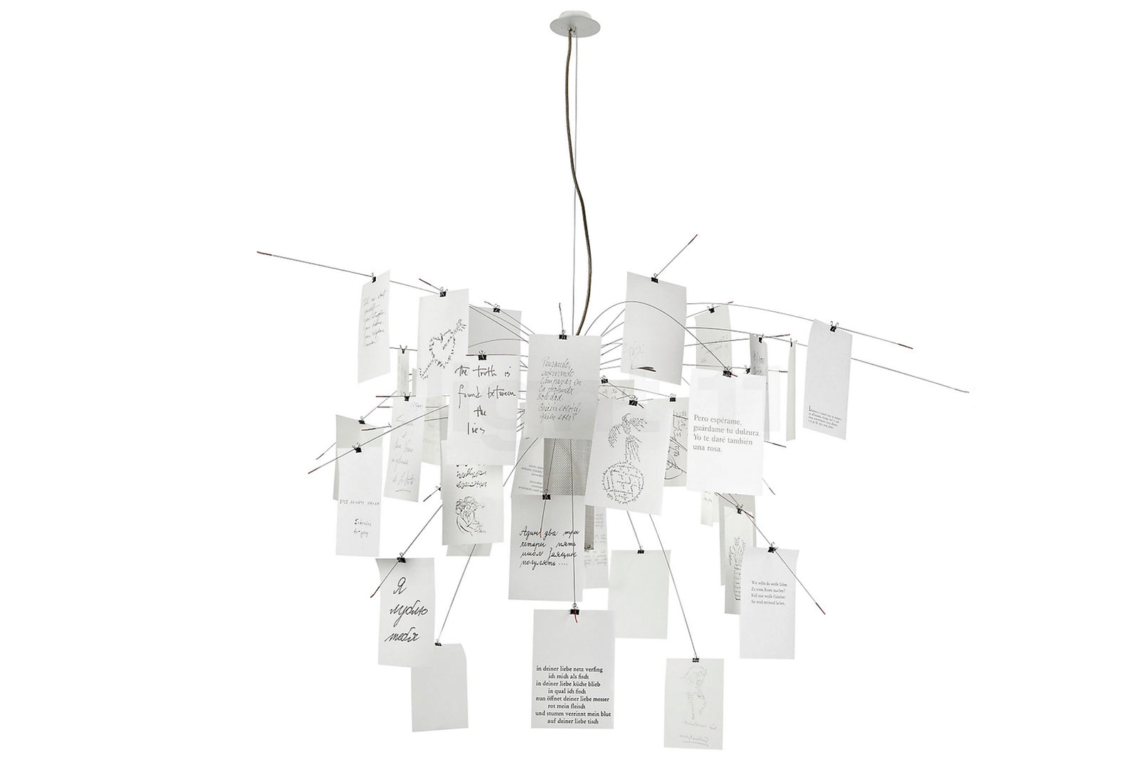 Zettel'z 5 Chandelier by Ingo Maurer | Shop Eurolite | Lighting